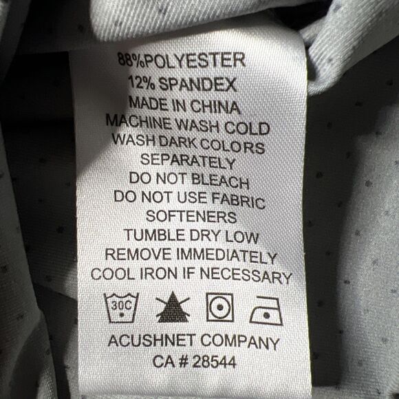 FootJoy FJ Performance Polo Golf Shirt Men’s XXL Gray Navy Polka Dot Stretch - Picture 6 of 8